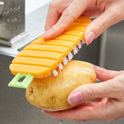 Retail packaging for the Claranza carrot-shaped vegetable scrubbing brush.