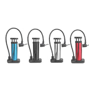 The mini air pump shown in its folded, compact design, ideal for travel and storage.