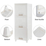 The versatile storage cabinet neatly organized in a modern kitchen setting.
