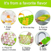 Honeycomb silicone ice cube tray for quick freezing and easy release.