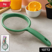 Apex branded large stainless-steel mesh kitchen strainer with easy grip handle