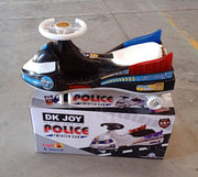 Rear view of Police Ride-On Toy Car showing sturdy build and spacious seating base