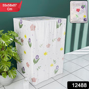 Protective washing machine cover with printed design for top loader