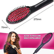 Retail packaging of the Calm & Curl Ceramic Hair Straightener, highlighting its features.