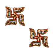 Traditional decorative Swastik acrylic sticker set for home pooja decoration