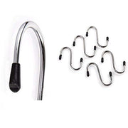 Durable stainless steel S-shaped hook, ideal for heavy items.