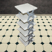 Side view showcasing the sturdy ABS construction of the 6-layer shoe rack.