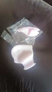 Side view of kid silicone heel protector, flexible fit