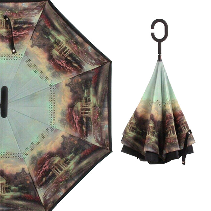 Reverse Umbrella Windproof Automatic Compact Travel