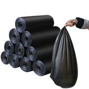 Household small black dustbin bag, 17x19 inches, for kitchen and home.