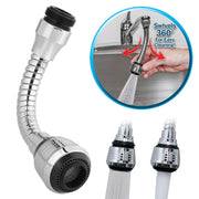 Detailed view of the flexible water sprayer nozzle for precise watering.
