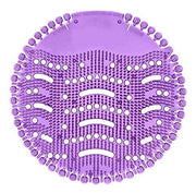 Close-up of an anti-splash urinal screen mat with bristles for effective splash reduction.