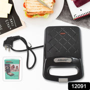 Close-up of the non-stick plates inside the ChefMates Sandwich Maker.