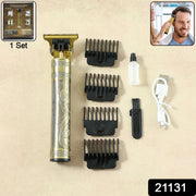 Set of electric hair trimmer and multiple comb attachments for versatile trimming