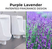 Flexible round urinal mat designed for universal fit and improved washroom hygiene.