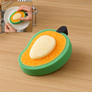 Ergonomic Mango Dish Sponge shown in use, making dishwashing easy.