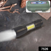 Compact handheld rechargeable mini flashlight for easy portability.