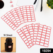 A4 size writable blank label sheets with red border for easy labeling
