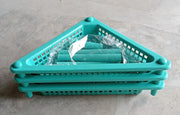 Another angle of the VoltDesk 3-tier plastic storage rack, highlighting its design.