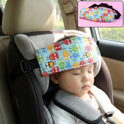 Adjustable baby car seat head support strap with soft padding for infant travel comfort