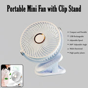 Foldable portable fan for easy carrying and personal cooling