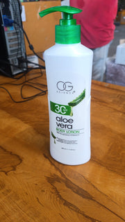 350ML Aloe Vera Body Lotion size and packaging by OG Beauty
