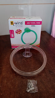 Product packaging for the BathNova ABS towel ring, showing branding and product information.