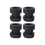 Adjustable height pads elevating heavy appliance to level surface