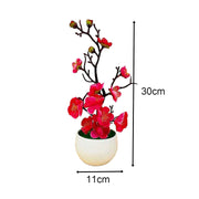 Size comparison of artificial flower pot plant