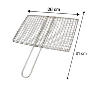 Steel grill jali with handle for safe grilling