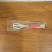 Versatile serving tongs with ergonomic anti slip handle for various dishes.