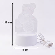 Fully lit 3D teddy bear LED night lamp