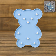 Teddy Bear shaped LED decorative night light emitting soft warm glow