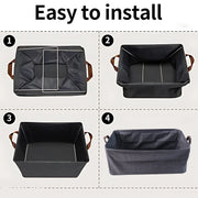 Foldable cloth storage organizer bag handles for easy carrying