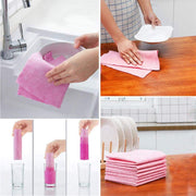 Reusable soft cleaning cloth for kitchen and home surfaces
