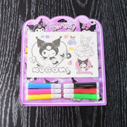 Child enjoying creative coloring activity with Kuromi coloring set