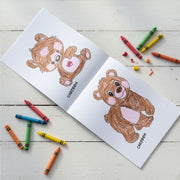 Variety of themed pages inside kids colouring books set