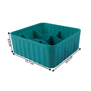 Square storage box with six sections for neat household arrangement