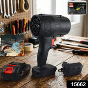 Compact cordless leaf blower fan designed for garden and home cleaning