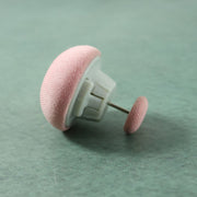 Soft Duvet Button Clip snap-on mechanism for no-sew attachment