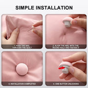 Curtain tieback enhanced by Soft Duvet Button Clip for firm hold