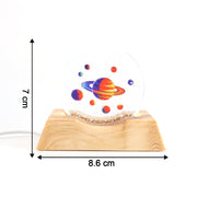 3D aura lamp with LED light creating planet-shaped illumination
