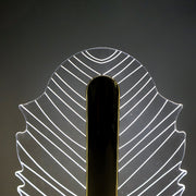 Modern leaf shape crystal lamp for home decor and ambient lighting