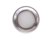 Side angle view of the durable stainless steel sink accessory.
