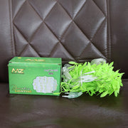 Decorative LED string lights with realistic green leaves for festive celebrations