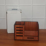 Compact wooden desk storage unit to maintain neat office desk