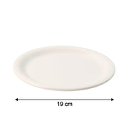 19 cm diameter plastic dinner plate showing size and dimensions