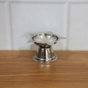 Big ornamental stainless steel diya stand ideal for pooja and festivals