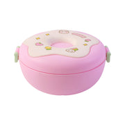 Stack of multiple Donut Shaped Lunch Boxes in assorted colors.