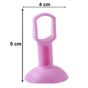 Flexible silicone door stopper absorbing impact on wall